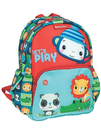 Sac à dos préscolaire imprimé animaux en tissu synthétique Fisher-Price