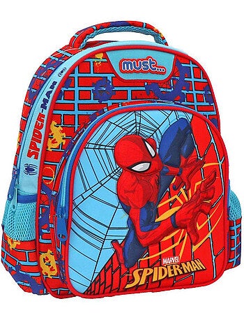 Sac à dos préscolaire polyester motif brique Spiderman