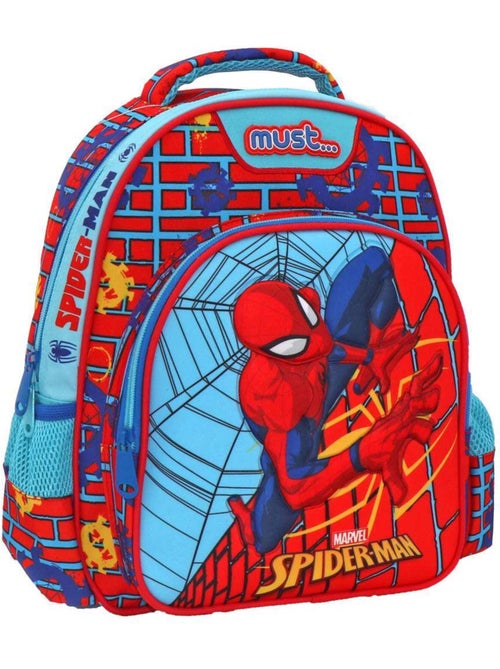 Sac à dos préscolaire polyester motif brique Spiderman - Kiabi