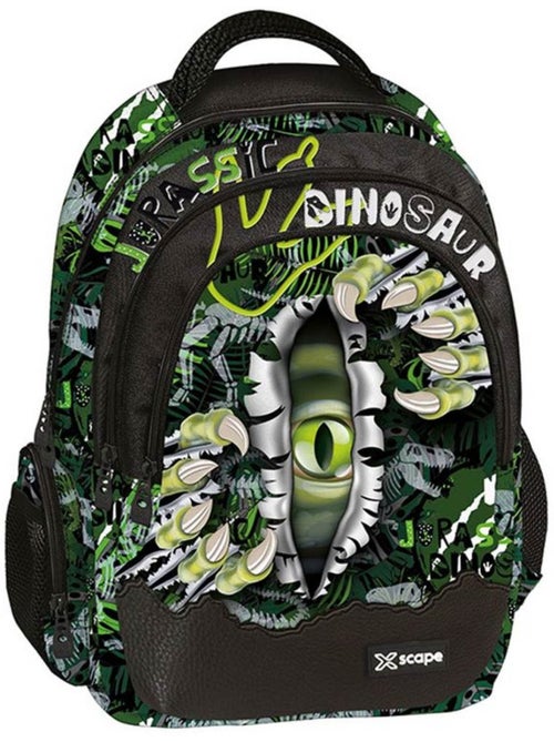 Sac à dos primaire Xscape 'Dino' – 42 cm, 3 poches à zip – Polyester 600D - Kiabi Sac à dos primaire Xscape 'Dino' – 42 cm, 3 poches à zip – Polyester 600D - Kiabi