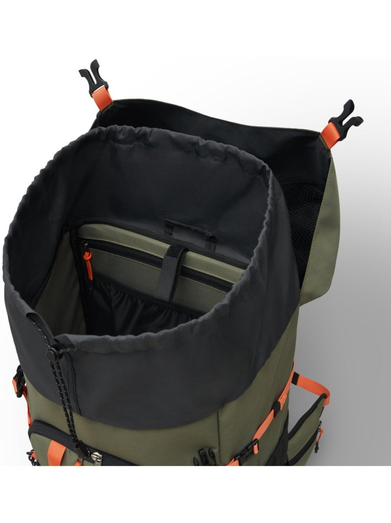 Sac à dos randonnée 50l housse imperméable randonnée homme et femme venture Vert - Kiabi