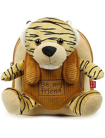 Sac à dos réversible en peluche tigre 25 cm – CMP