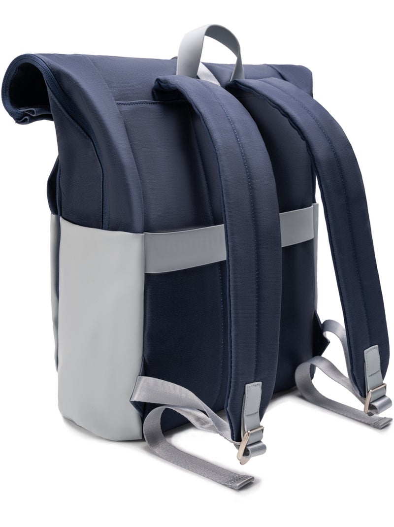 Sac à dos Roll-Top | Bagage à Main 40x30x20cm | Imperméable | Gourde Incluse | CELIMS France Bleu - Kiabi