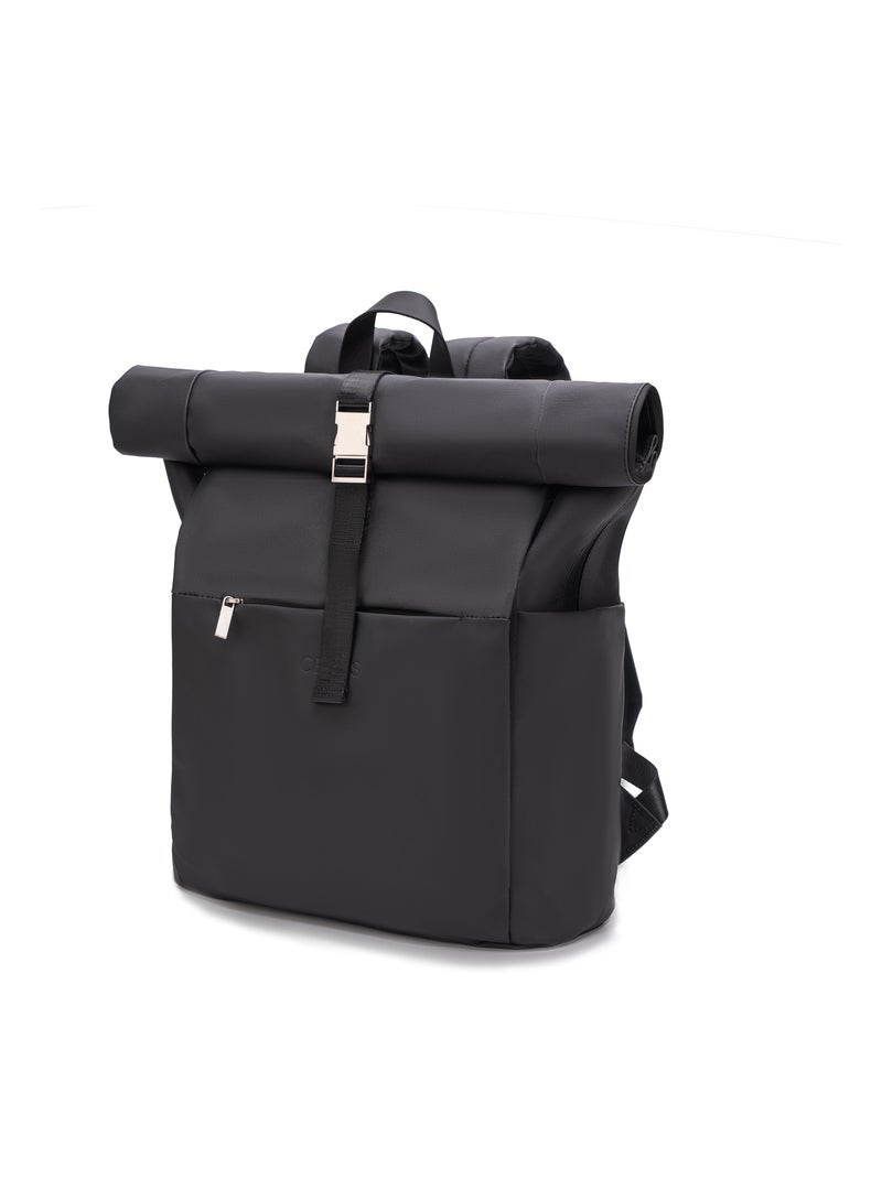 Sac à dos Roll-Top | Bagage à Main 40x30x20cm | Imperméable | Gourde Incluse | CELIMS France Noir - Kiabi