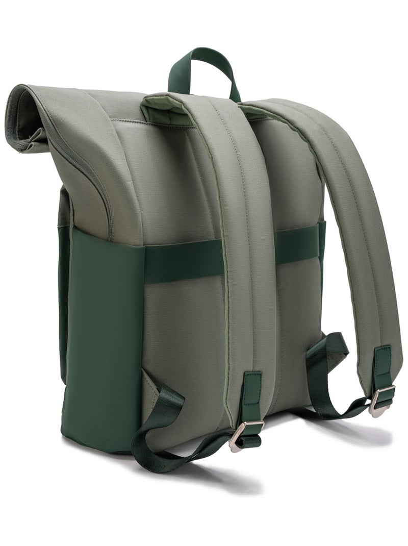 Sac à dos Roll-Top | Bagage à Main 40x30x20cm | Imperméable | Gourde Incluse | CELIMS France Vert - Kiabi