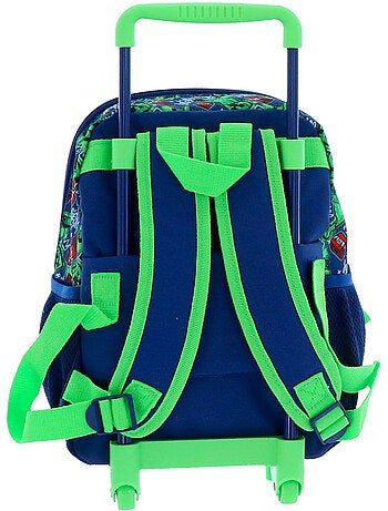 Sac à dos roulant Minecraft Creeper 32 cm avec poignée télescopique