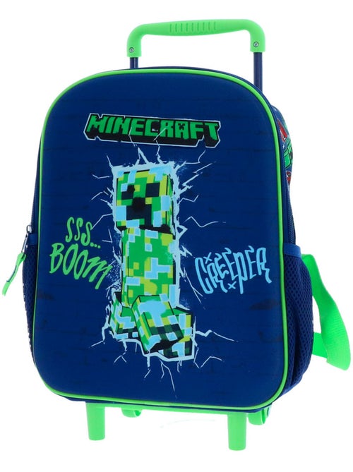 Sac à dos roulant Minecraft Creeper 32 cm avec poignée télescopique - Kiabi Sac à dos roulant Minecraft Creeper 32 cm avec poignée télescopique - Kiabi