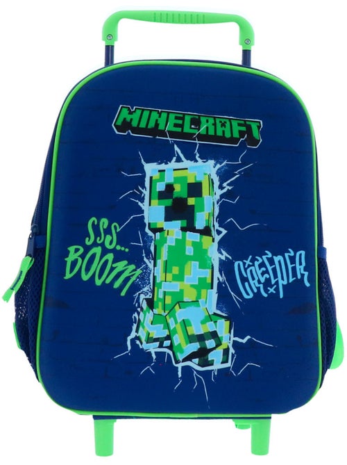 Sac à dos roulant Minecraft Creeper 32 cm avec poignée télescopique - Kiabi Sac à dos roulant Minecraft Creeper 32 cm avec poignée télescopique - Kiabi