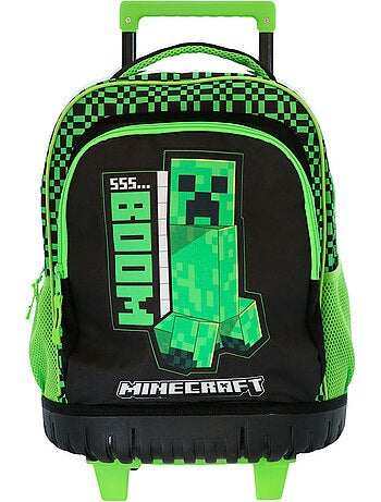 Sac à dos roulant Minecraft Creeper 43 cm 29 L 4 roues MINECRAFT