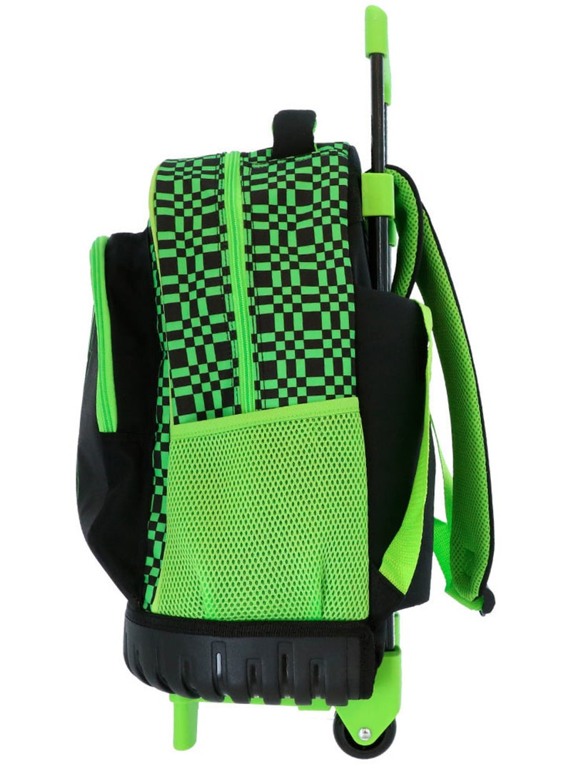 Sac à dos roulant Minecraft Creeper 43 cm 29 L 4 roues MINECRAFT Vert - Kiabi