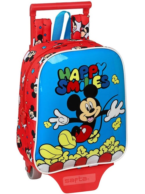 Sac à dos roulettes chariot 1 compartiment 'Mickey' 28x22x10 cm - Kiabi