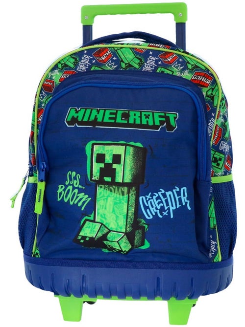 Sac à dos roulettes Minecraft Creeper Boom 43 cm à poignée télescopique - Kiabi Sac à dos roulettes Minecraft Creeper Boom 43 cm à poignée télescopique - Kiabi