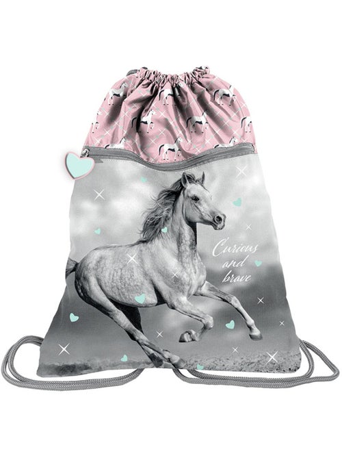 Sac à dos sac de piscine et sport 'La boutique des toons' 45 cm chevaux imprimé - Kiabi Sac à dos sac de piscine et sport 'La boutique des toons' 45 cm chevaux imprimé - Kiabi