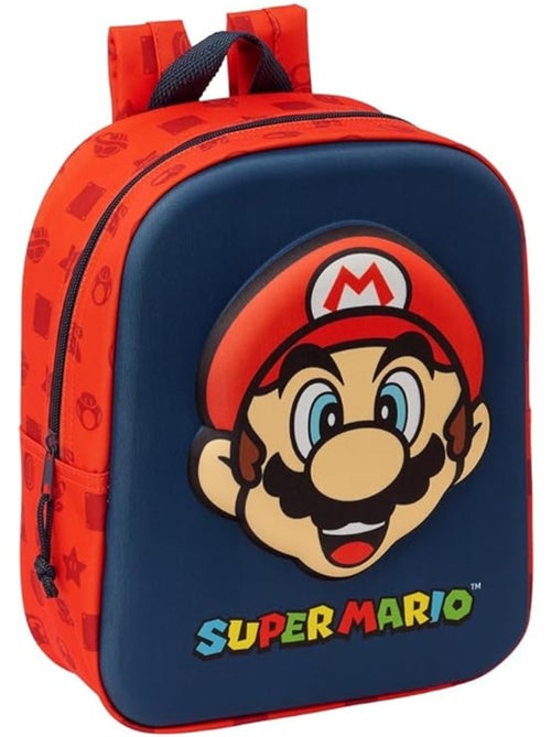Sac à dos Safta Super Mario 3D moulé en tissu synthétique - Kiabi