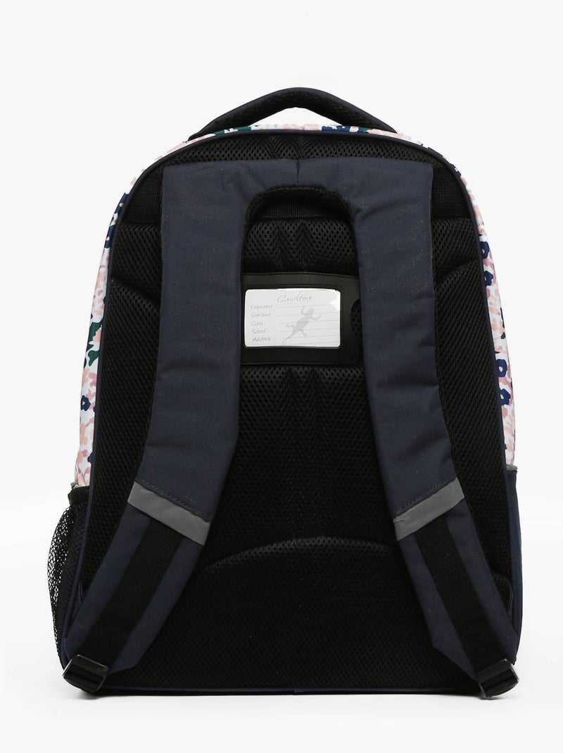 Sac à dos scolaire 14L Ligne Basic Caméléon. Intérieur 2 compartiments - CM1/CM2 Noir Rose clair - Kiabi