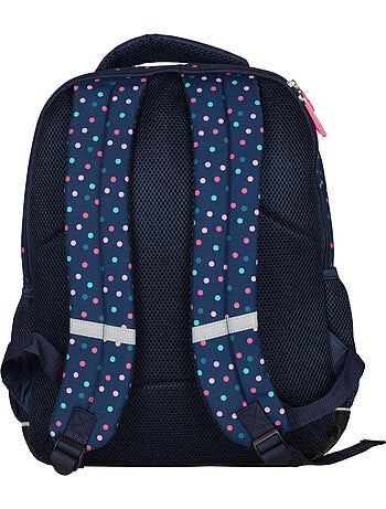Sac à dos scolaire 2 compartiments KIP Girl You Rock bleu marine