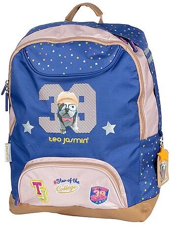 Sac à dos scolaire 2 compartiments Téo Jasmin Jasmine Cat 42 cm