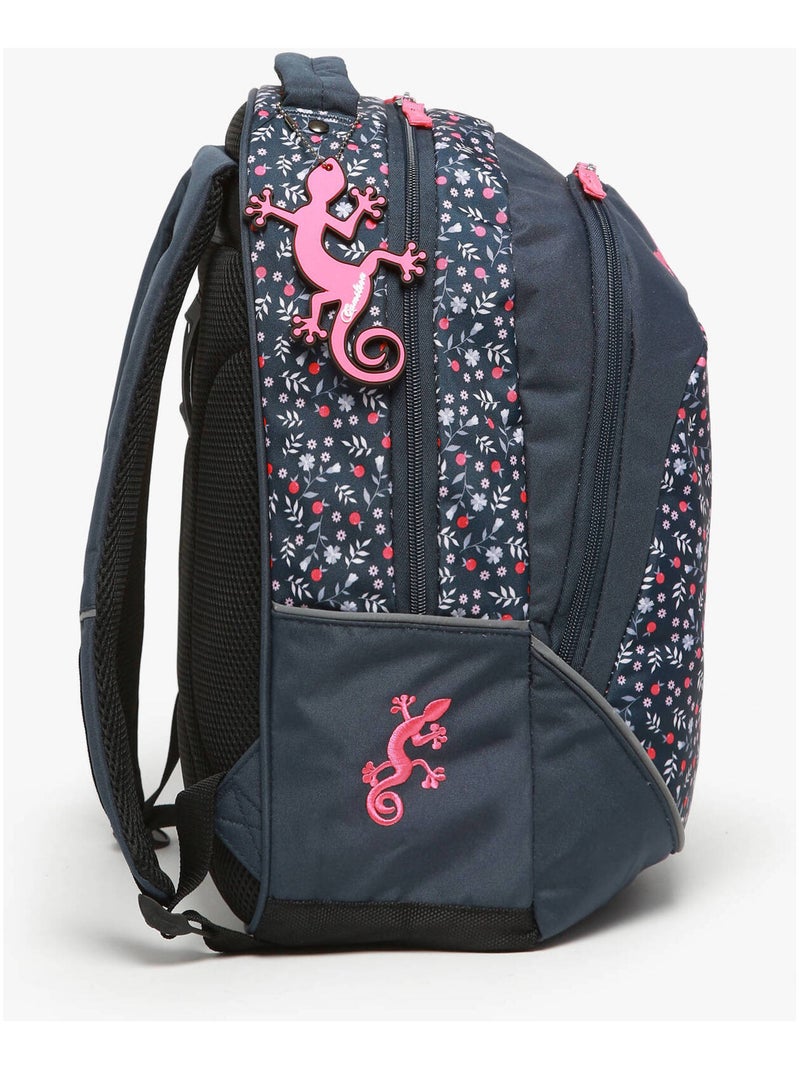 Sac à dos scolaire 39cm Ligne Basic Caméléon. Intérieur 2 compartiments - CP/CE1/CE2 Bleu cobalt - Kiabi