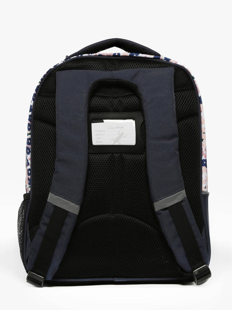 Sac à dos scolaire 39cm Ligne Basic Caméléon. Intérieur 2 compartiments - CP/CE1/CE2 Noir Rose clair - Kiabi