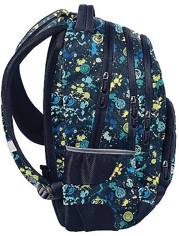 Sac à dos scolaire 40 cm motif éclaboussures Smiley World