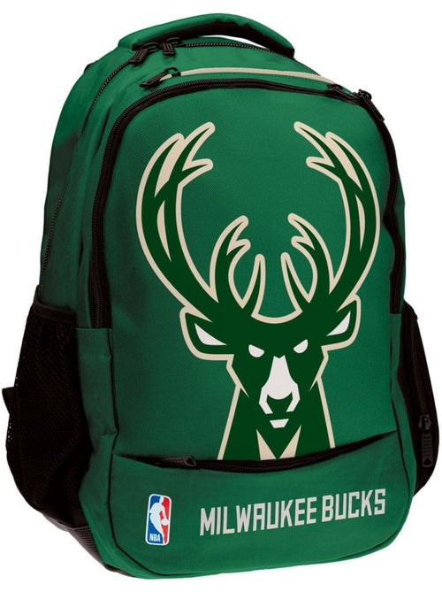 Sac à dos scolaire 43 cm à 2 compartiments zippés - NBA Milwaukee Bucks - NBA - Kiabi