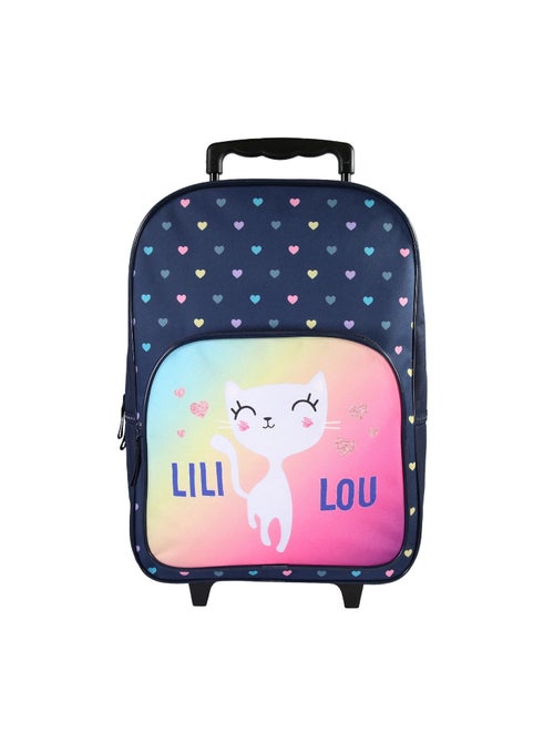 Sac à Dos Scolaire à Roulettes - Lili Lou - 1 Compartiment Zippé - Bagtrotter - Kiabi