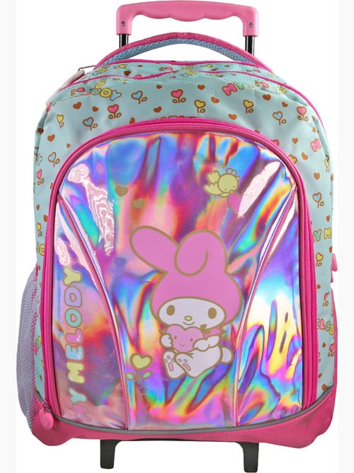 Sac à dos scolaire à roulettes 2 compartiments MY MELODY Birdy rose effet holographique - Kiabi Sac à dos scolaire à roulettes 2 compartiments MY MELODY Birdy rose effet holographique - Kiabi