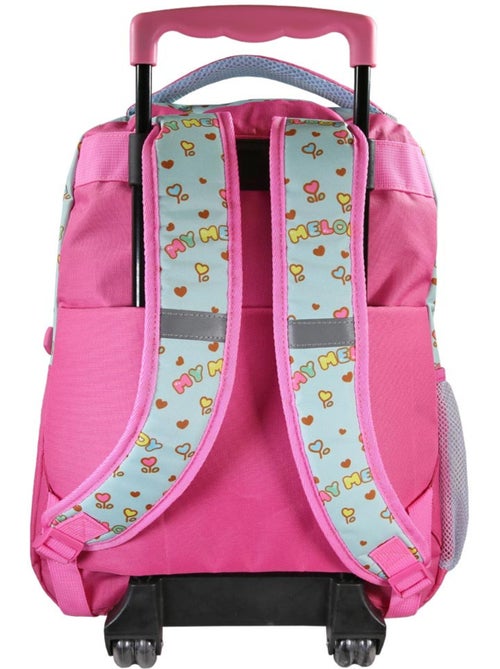 Sac à dos scolaire à roulettes 2 compartiments MY MELODY Birdy rose effet holographique - Kiabi Sac à dos scolaire à roulettes 2 compartiments MY MELODY Birdy rose effet holographique - Kiabi