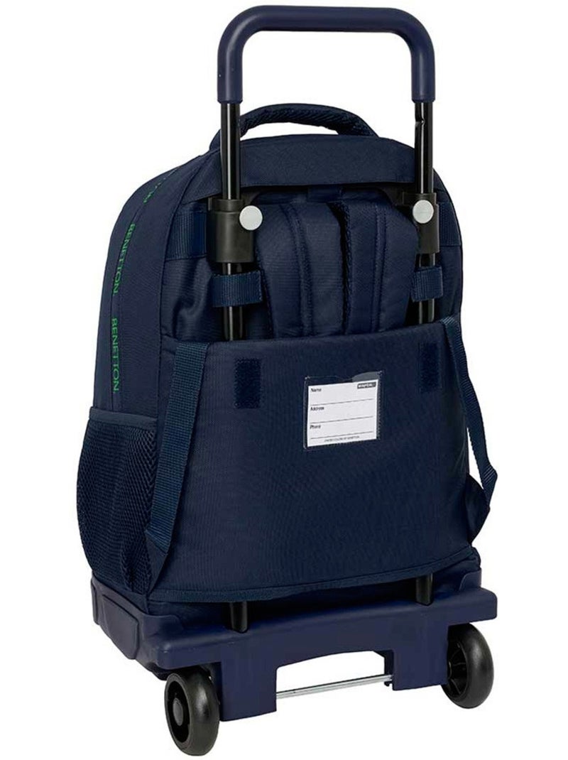 Sac à dos scolaire à roulettes Benetton Together 4 roues CMP 22 L Bleu marine - Kiabi