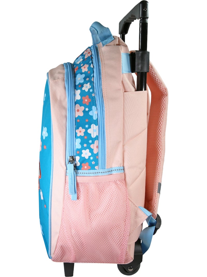 Sac à dos scolaire à roulettes fille Cybel Licorne bleu et rose 2 compartiments Multicolore - Kiabi