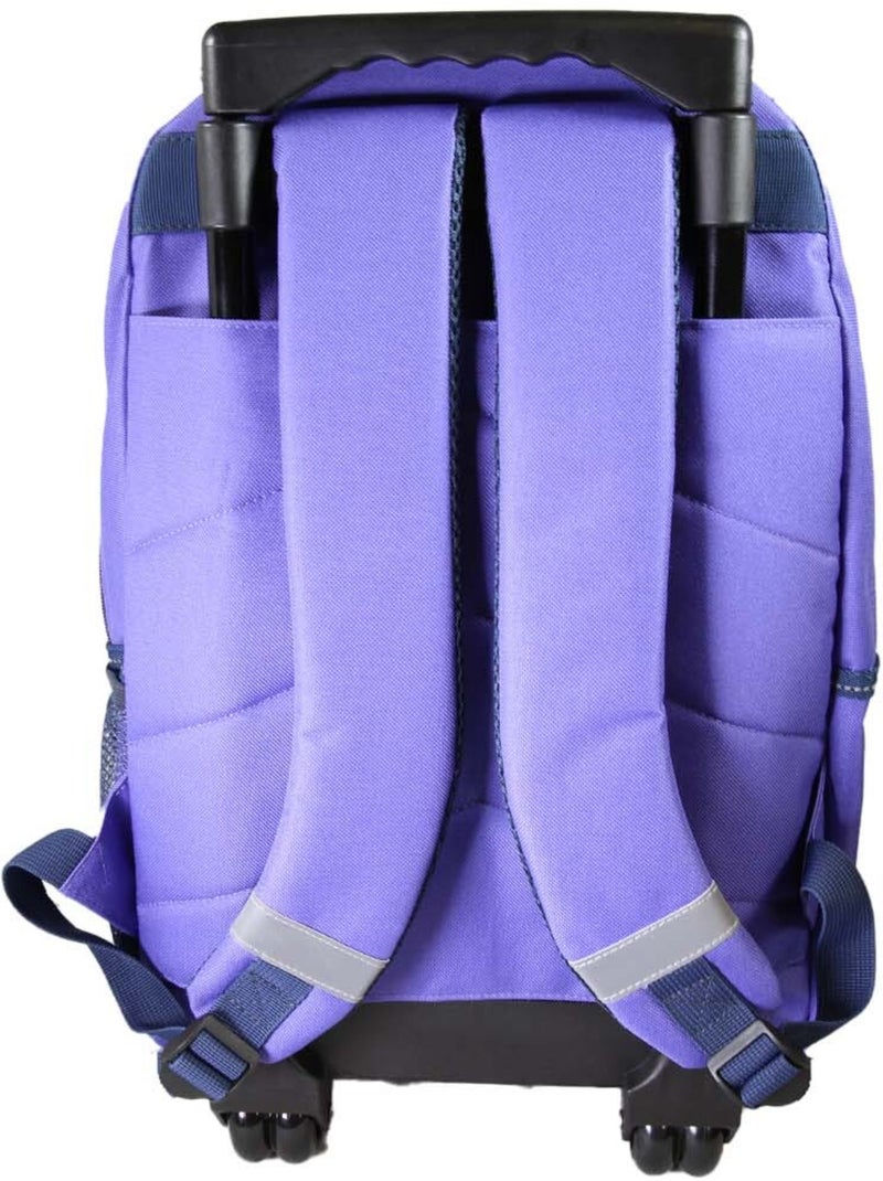 Sac à dos scolaire à roulettes fille Cybel Licorne violet 2 compartiments Bleu marine - Kiabi