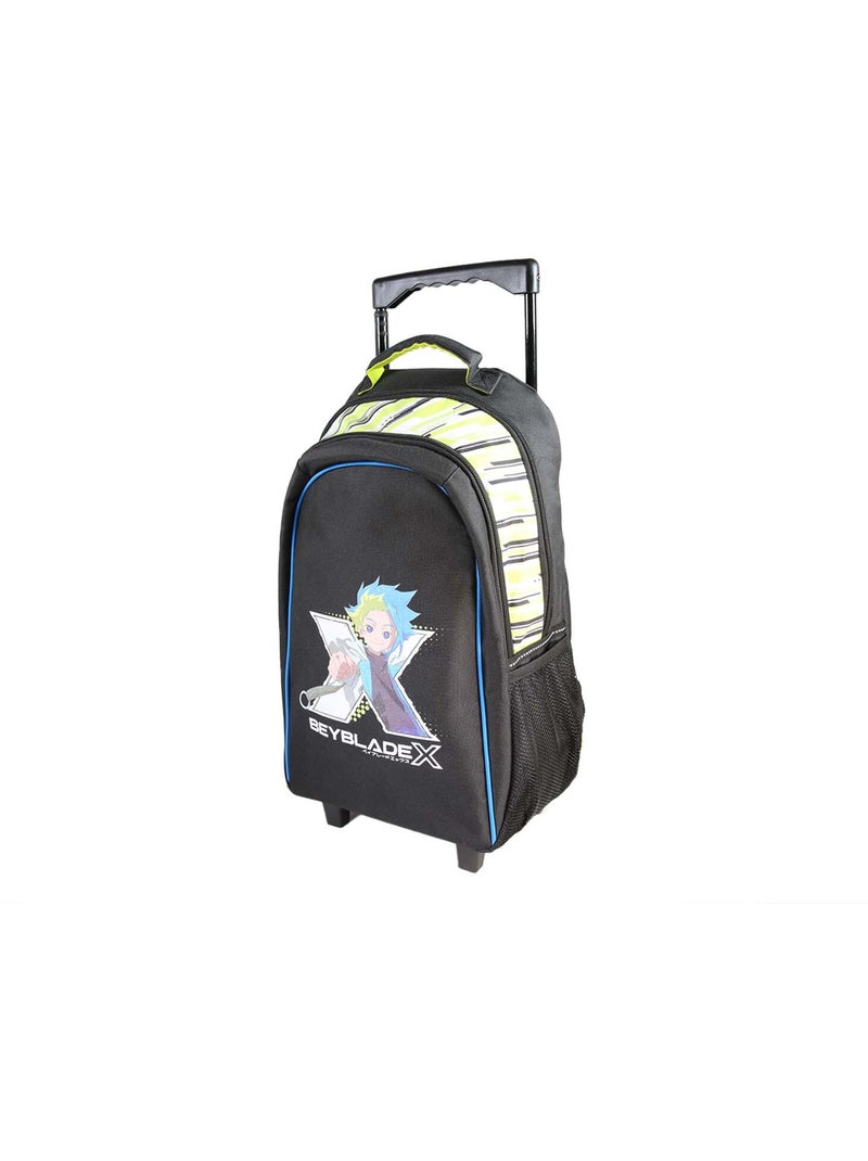 Sac à dos scolaire à roulettes garçon Beyblade X 38 cm noir et vert 2 compartiments Multicolore - Kiabi