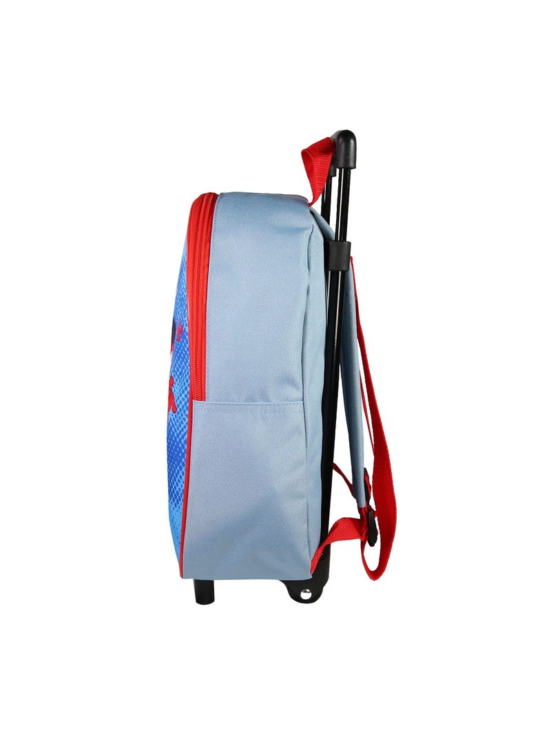 Sac à Dos Scolaire à Roulettes Maternelle Spider-Man - Bleu Ciel - 1 compartiment zippé - Bagtrotter Bleu - Kiabi