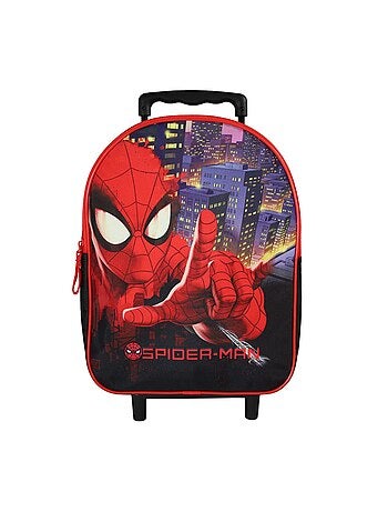 Sac à Dos Scolaire à Roulettes Maternelle Spider-Man - Noir - 1 compartiment zippé - Bagtrotter