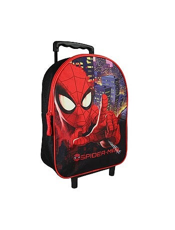 Sac à Dos Scolaire à Roulettes Maternelle Spider-Man - Noir - 1 compartiment zippé - Bagtrotter