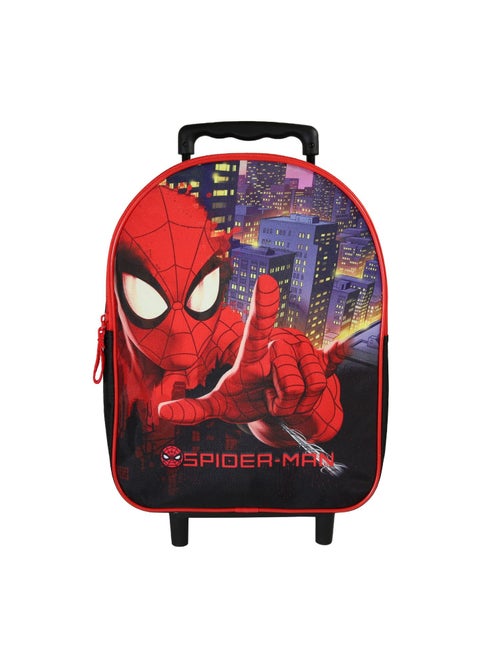 Sac à Dos Scolaire à Roulettes Maternelle Spider-Man - Noir - 1 compartiment zippé - Bagtrotter - Kiabi