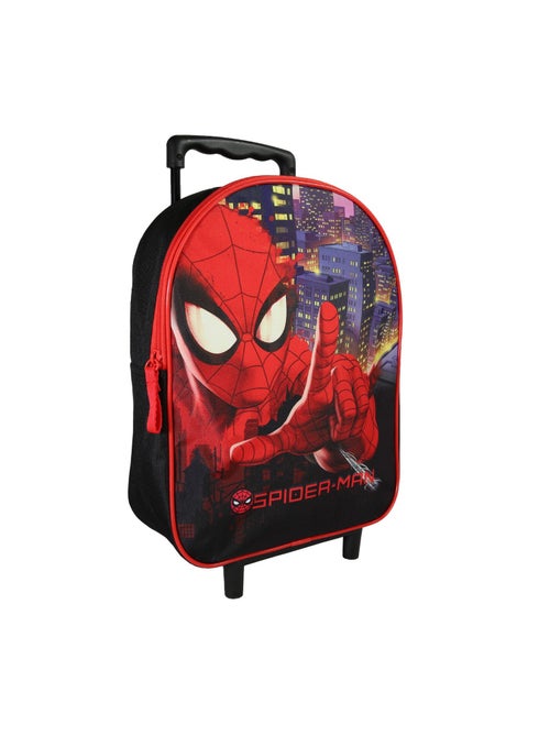 Sac à Dos Scolaire à Roulettes Maternelle Spider-Man - Noir - 1 compartiment zippé - Bagtrotter - Kiabi