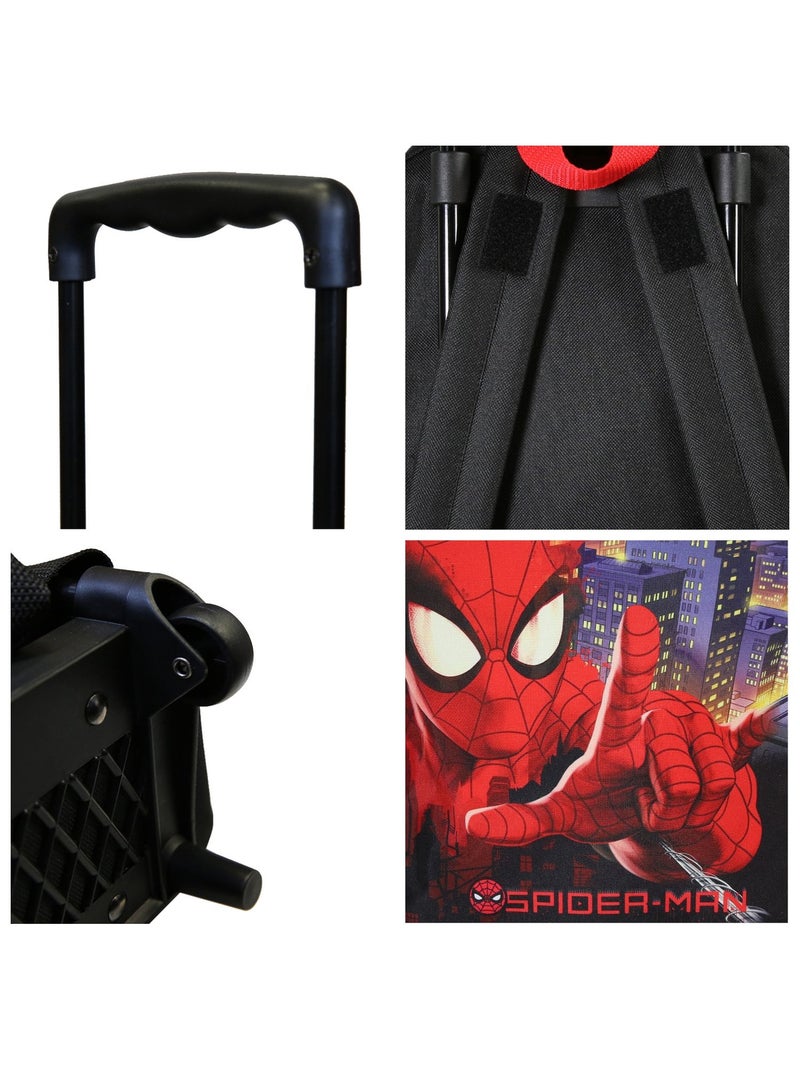 Sac à Dos Scolaire à Roulettes Maternelle Spider-Man - Noir - 1 compartiment zippé - Bagtrotter Noir - Kiabi