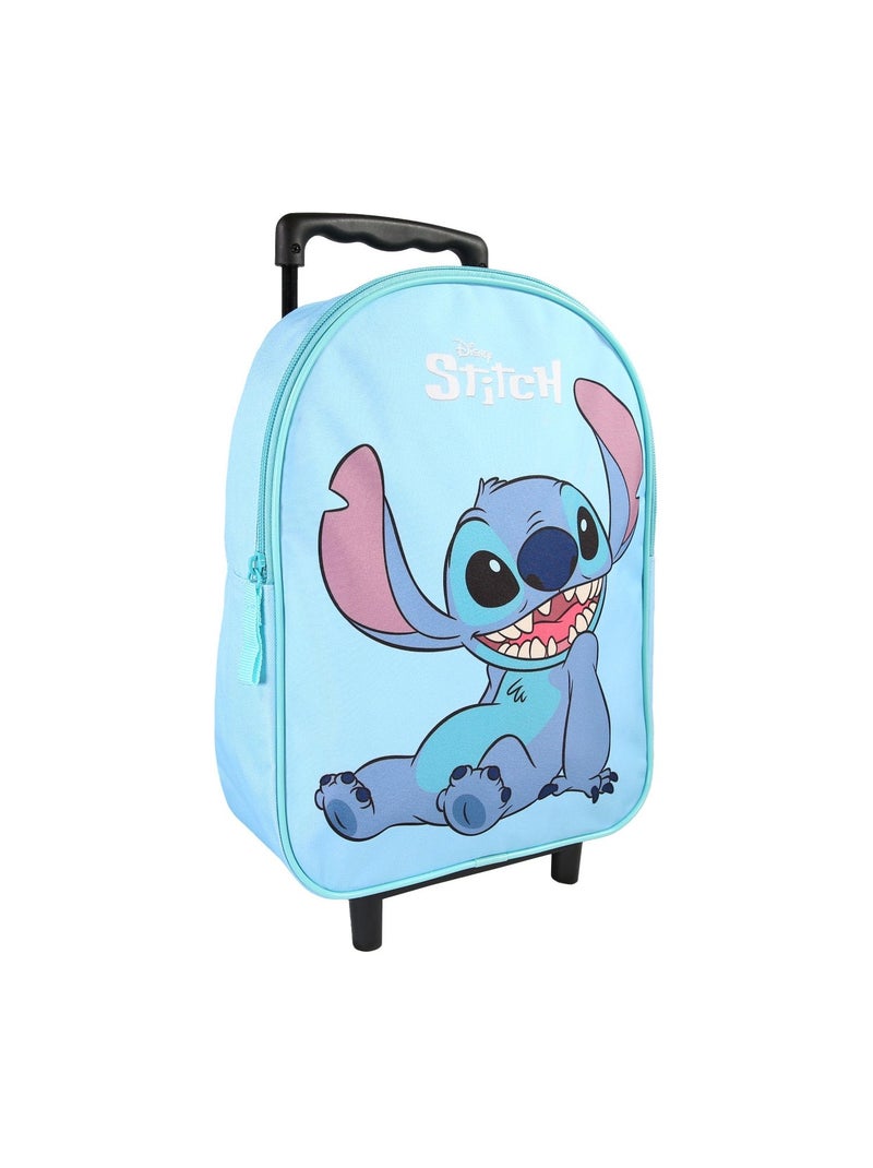 Sac à Dos Scolaire à Roulettes Maternelle Stitch - Bleu Clair - 1 compartiment zippé - Bagtrotter Bleu clair - Kiabi
