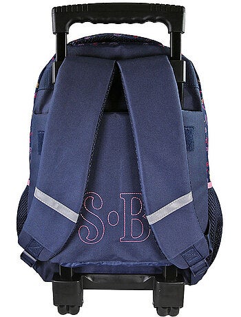 Sac à dos scolaire à roulettes scolaire fille STALLA BIANCA Cow Girl bleu