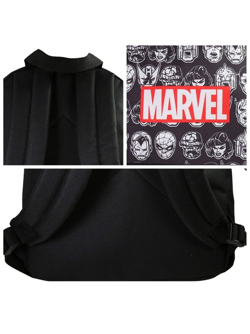 Sac à Dos Scolaire Avengers - Noir - 1 compartiment zippé - 29x13x40cm - Bagtrotter - Kiabi