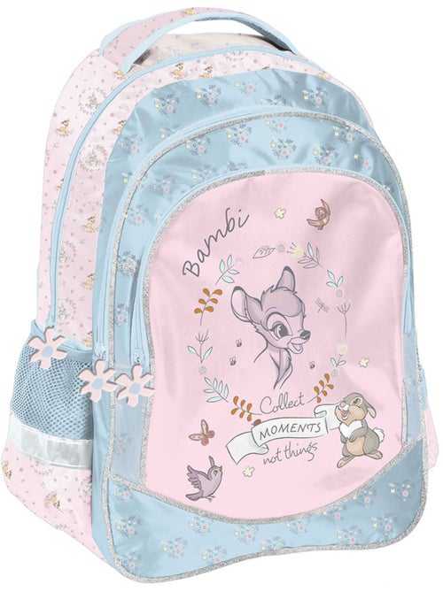 Sac à Dos Scolaire Bambi Moments Paillettes 42 CM - 2 Compartiments - Kiabi