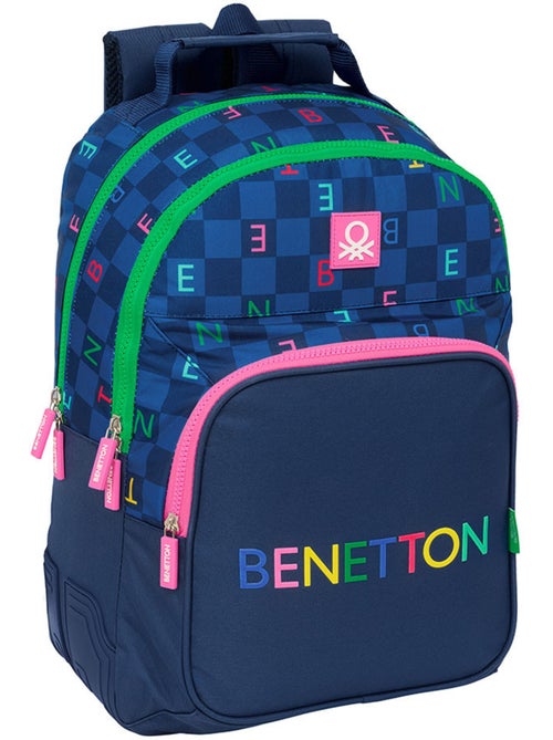 Sac à dos scolaire BENETTON Damero 42 cm – 2 compartiments zippés BENETTON - Kiabi Sac à dos scolaire BENETTON Damero 42 cm – 2 compartiments zippés BENETTON - Kiabi