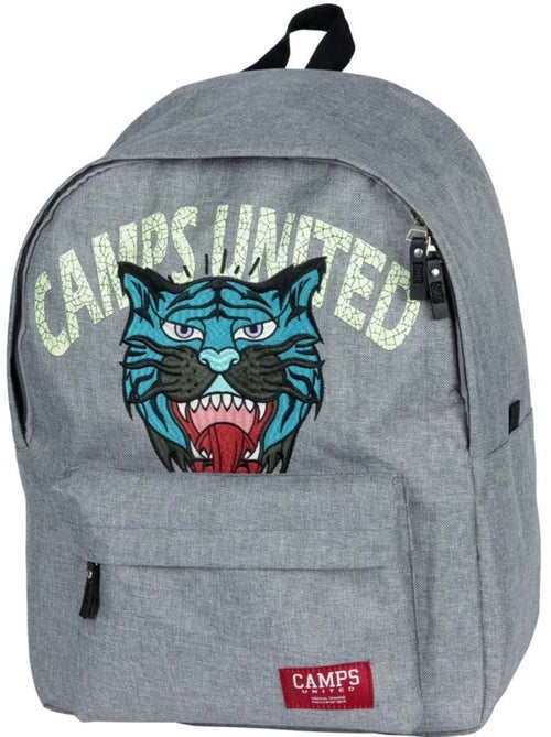 Sac à dos scolaire Camps United Tigre gris 42 cm à zip Camps - Kiabi
