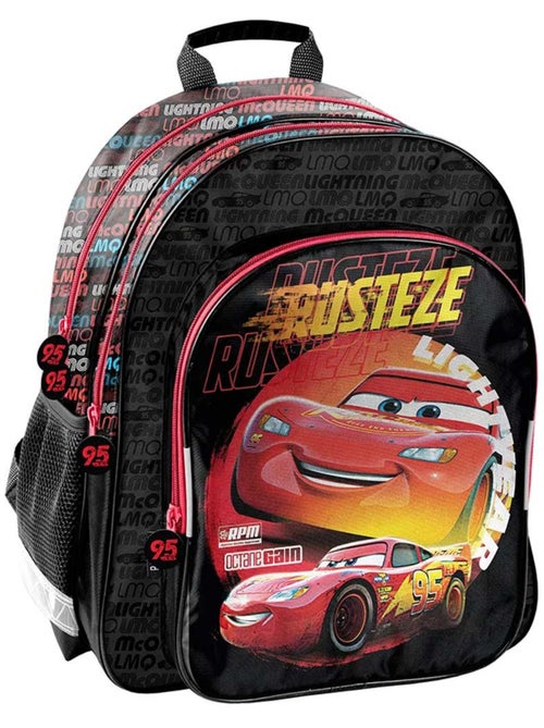 Sac à Dos Scolaire Cars Flash McQueen Fast 2 compartiments 38 CM - Kiabi