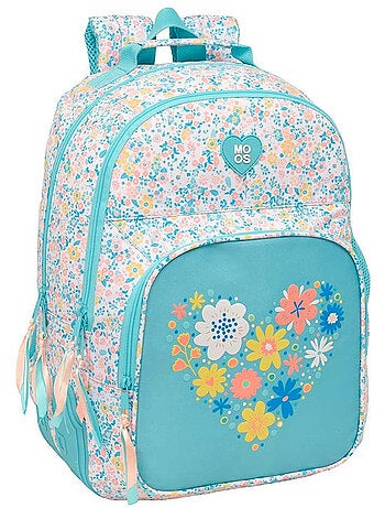 Sac à dos scolaire CMP Moos Fiori 2 compartiments 42 x 32 x 15 cm