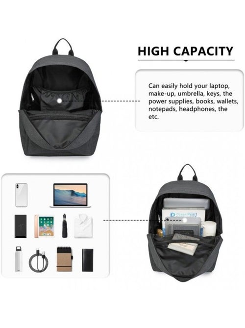 Sac à dos scolaire compartiment pc 15,4 pouces hydrofuge 43x16x32 cm - kono - Kiabi Sac à dos scolaire compartiment pc 15,4 pouces hydrofuge 43x16x32 cm - kono - Kiabi