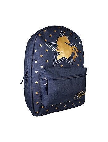 Sac à Dos Scolaire Cybel- Marine - 1 compartiment zippé - 29x13x40cm - Bagtrotter