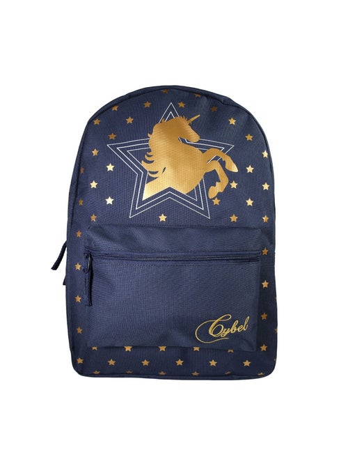 Sac à Dos Scolaire Cybel- Marine - 1 compartiment zippé - 29x13x40cm - Bagtrotter - Kiabi