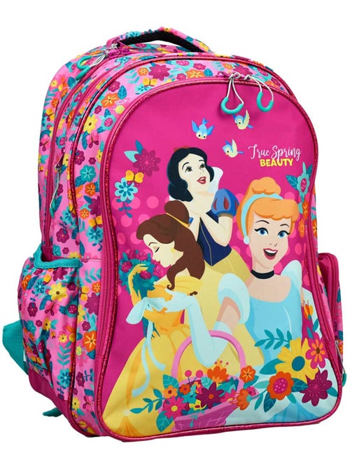 Sac à dos scolaire Disney Princess motif floral 43 CM - Kiabi